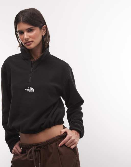 The North Face - sudadera Glacier con cremallera de 1/4 y logo en negro, 2 de 4