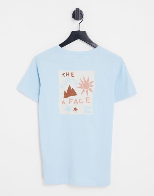 The North Face Sun and Stars t-shirt in light blue – Exclusive to ASOS