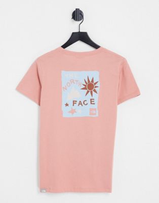 The North Face Sun and Stars t-shirt in pink Exclusive at ASOS