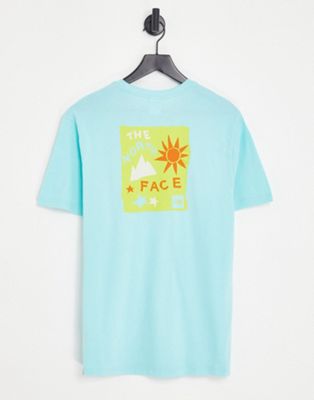 The North Face Sun & Stars back print t-shirt in blue Exclusive at ASOS