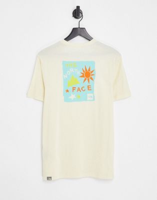 The North Face Sun & Stars back print t-shirt in off white Exclusive at ASOS
