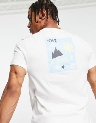 The North Face Sun & Stars back print t-shirt in white Exclusive at ASOS