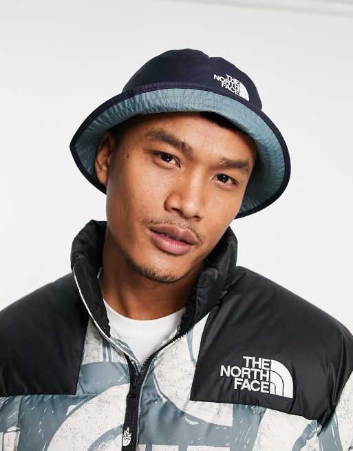 The North Face Sun Stash bucket hat in black blue