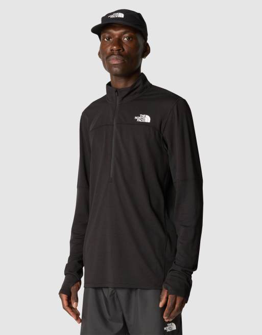 The North Face – Sunriser – Fleece-Sweatshirt in Schwarz mit kurzem Reißverschluss