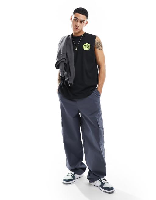The North Face – Svart sportlinne med rund logga i oversize modell, 2 av 4