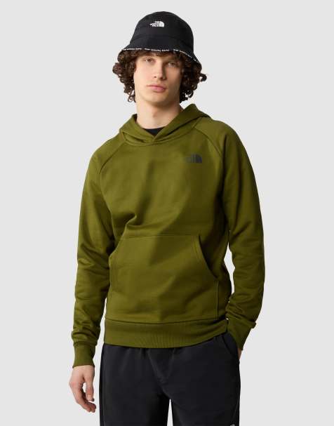 The North Face - Sweat à capuche à manches raglan avec logo encadré - Olive - view 1
