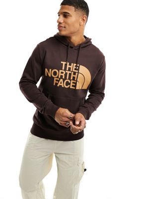The North Face Standard chest logo fleece hoodie in brown - ASOS Price Checker