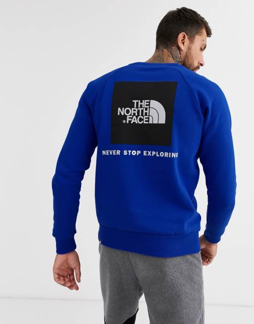 The North Face - Redbox - Sweat à manches raglan et logo carré - Bleu  marine