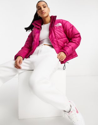 pink puffer jacket north face