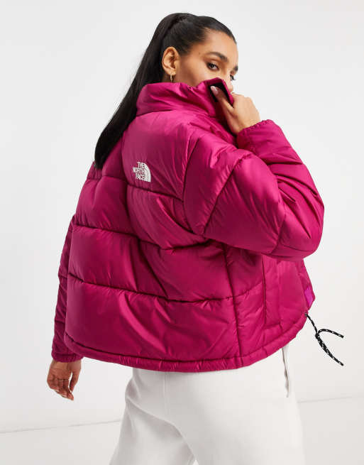 Hot pink north face on sale coat