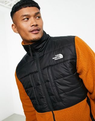 The North Face Synthetic Insulated zip up fleece in brown and black Exclusive at ASOS