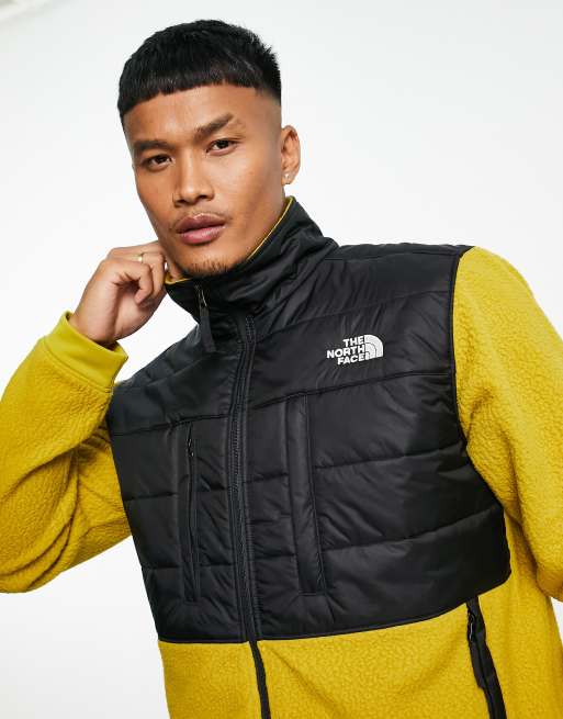 The North Face Synthetic Insulated zip up fleece in yellow and black Exclusive at ASOS ASOS