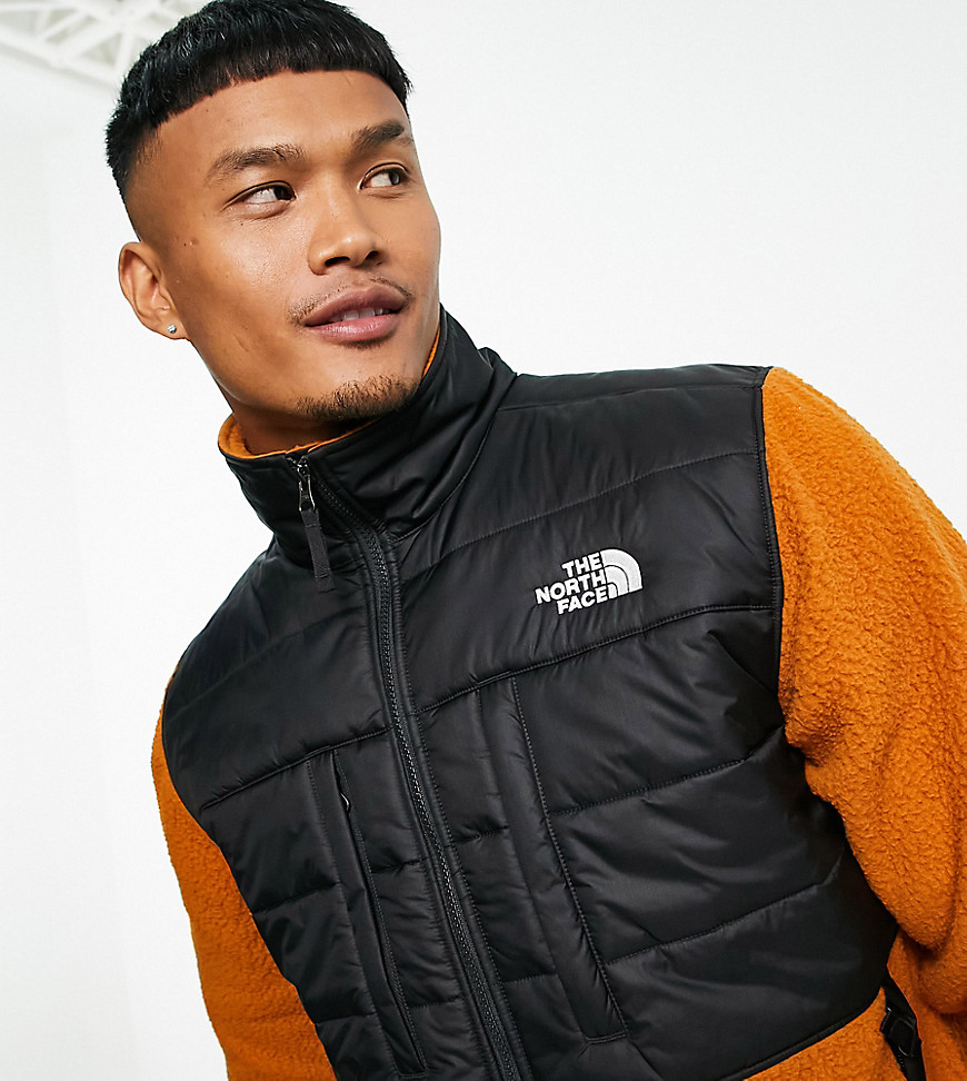 The North Face Synthetic Insulated zip up fleece jacket in brown and black - Exclusive to ASOS