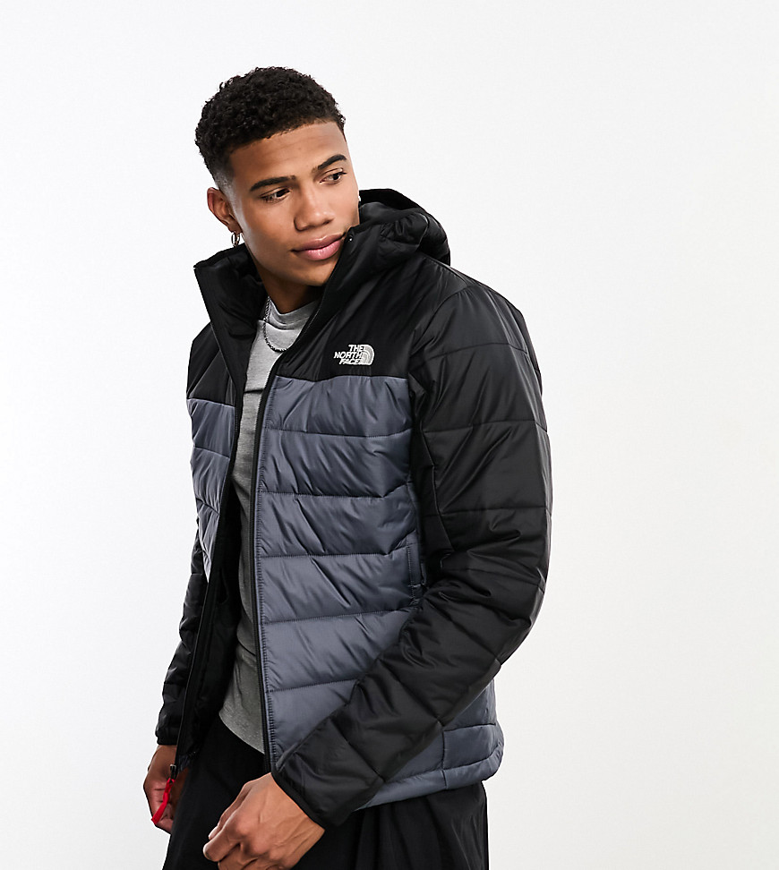 The North Face Synthetic puffer jacket in black and grey Exclusive at ASOS