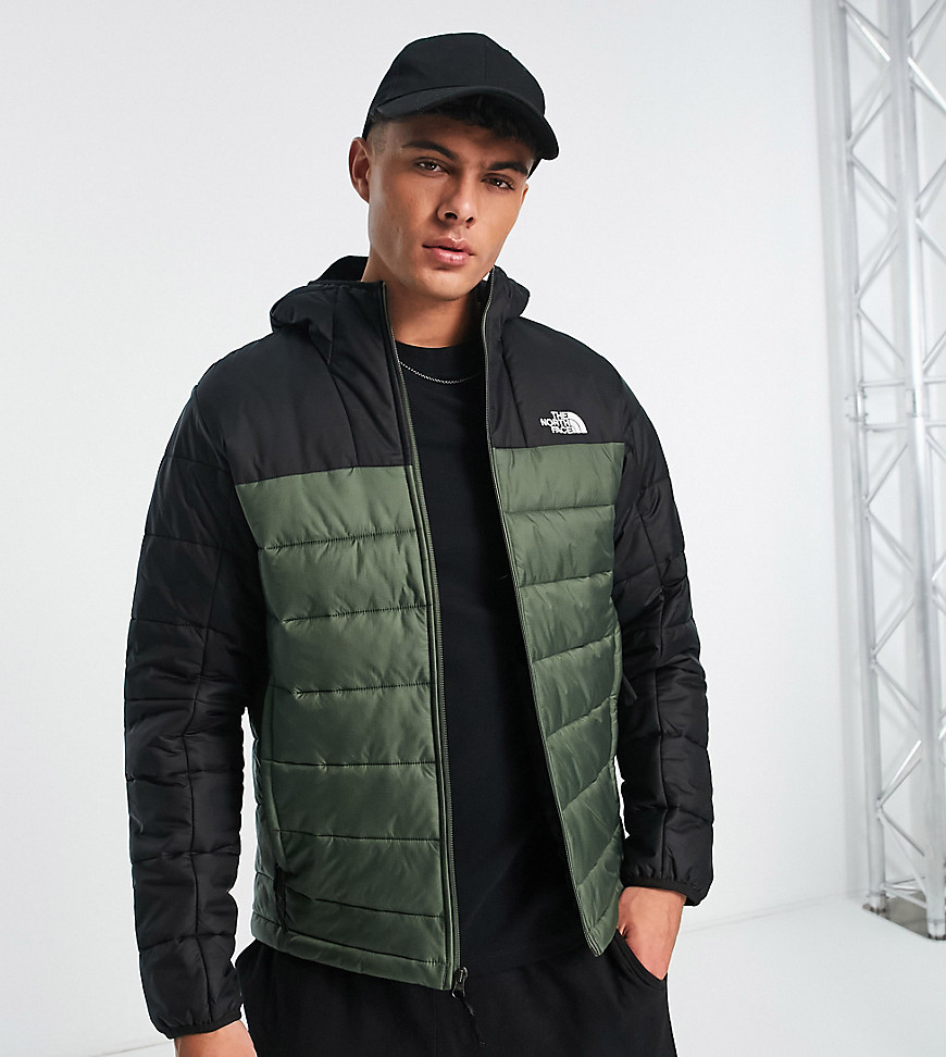 The North Face Synthetic puffer jacket in khaki and black Exclusive at ASOS-Green