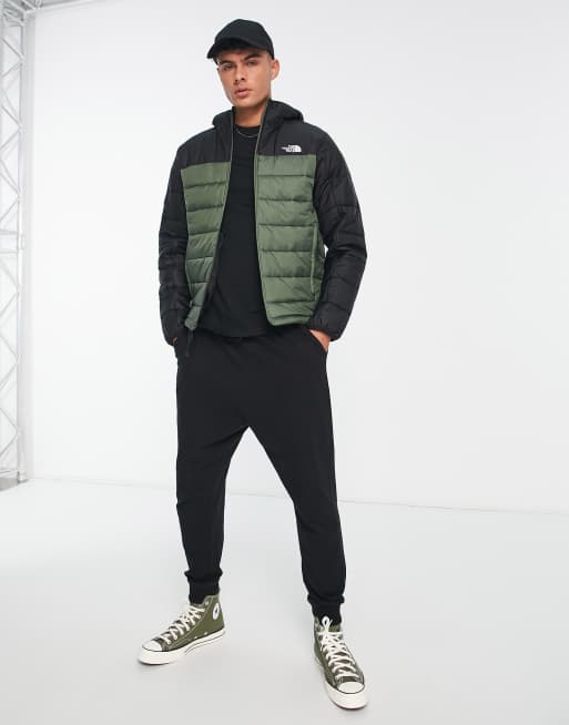 The North Face Synthetic puffer jacket in khaki and black