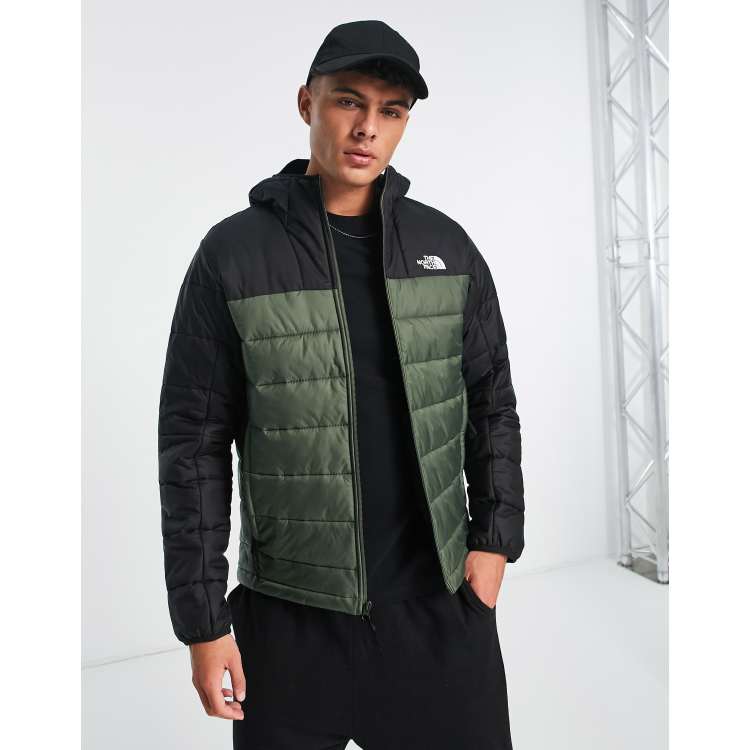 The North Face Synthetic puffer jacket in khaki and black Exclusive at ASOS  | ASOS