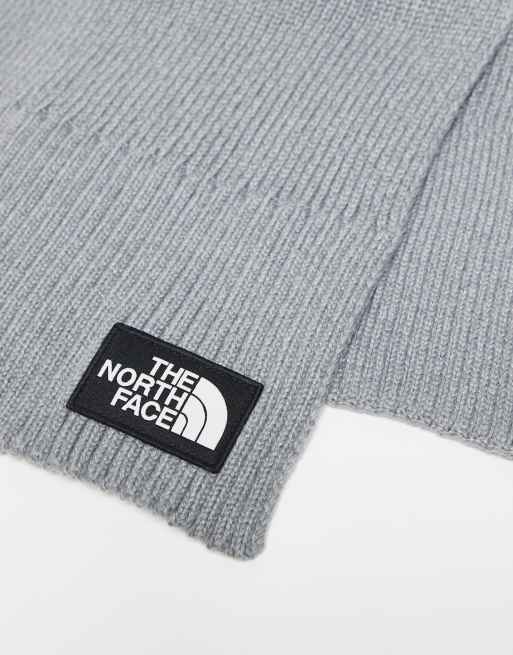 The North Face – Szary szalik z logo w ramce, 3 z 3