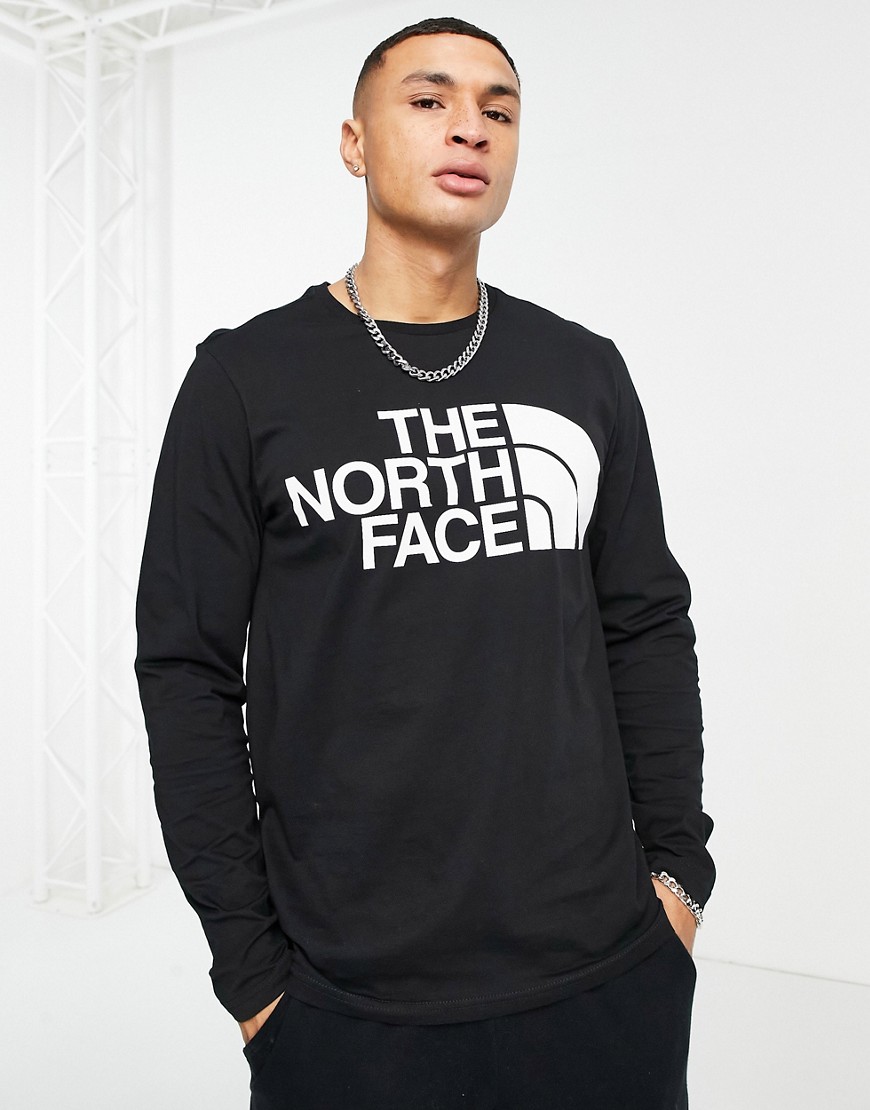 T-shirt a maniche lunghe standard nera con logo-Nero - The North Face T-shirt donna  - immagine3