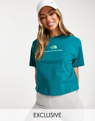 Tops The North Face - T-shirt crop top à logo - Vert - Exclusivité