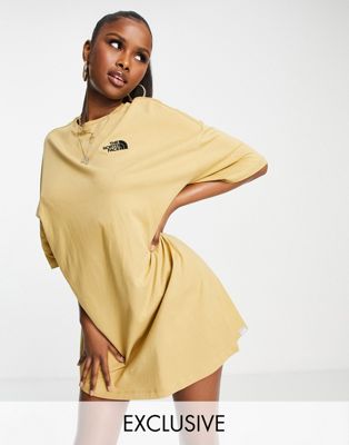 The North Face t-shirt dress in tan Exclusive at ASOS