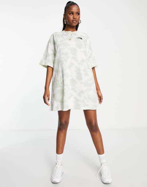 The North Face t shirt dress in white beige tie dye Exclusive at ASOS ASOS