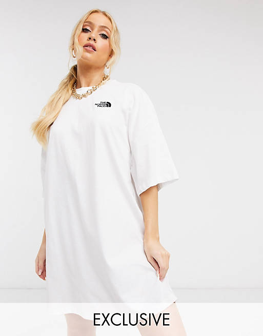 The North Face t-shirt dress in white Exclusive at ASOS
