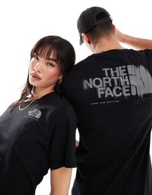 The North Face - T-Shirt in Schwarz mit Grafikprint auf dem Rücken