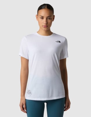 The North Face - T-Shirt in TNF-Weiß mit mehreren platzierten Grafiken