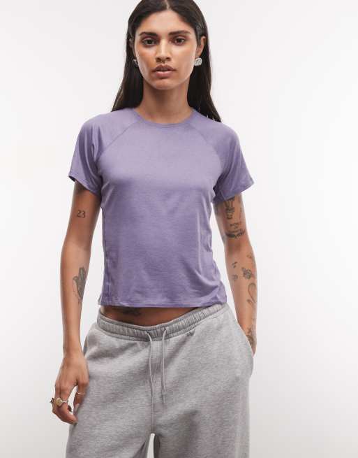 The North Face T-shirt Jaida color prugna mélange chiaro, 1 di 4