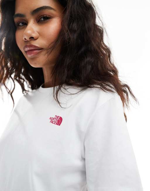 The North Face - T-shirt met cirkelvormig logo op de rug in wit, 2 van 4
