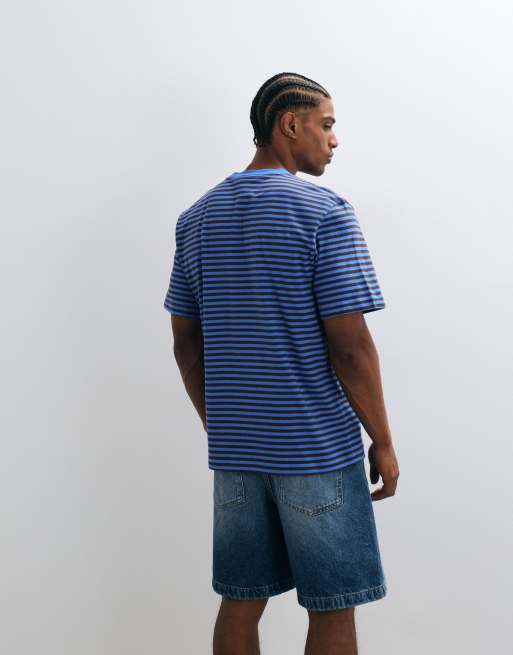 The North Face T-Shirt mit Streifen in Blau, 4 von 5