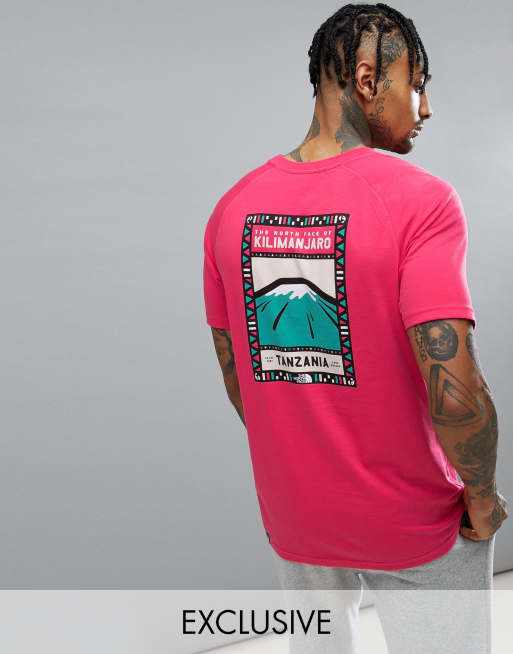 The North Face T Shirt North Faces Back Print Exclusive To Asos In Bright Pink Asos