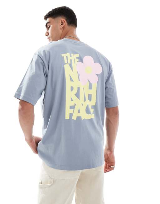 The North Face - T-shirt oversize à imprimé fleur au dos - Gris pastel, 4 de 4