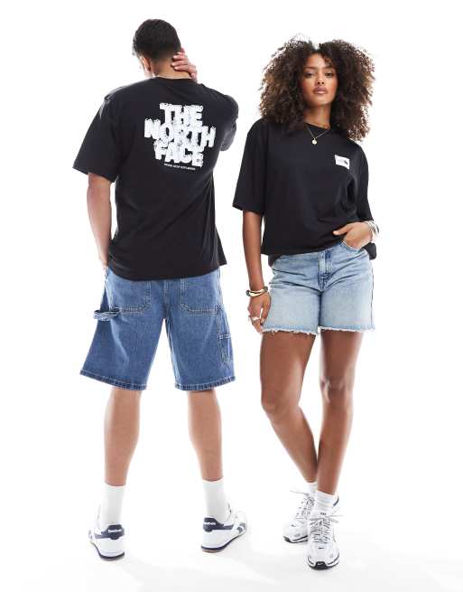 The North Face - T-shirt oversize à logo blocs de pierre au dos - Noir, 3 de 4
