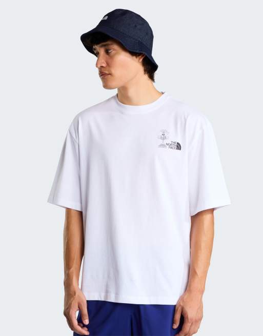 The North Face t-shirt oversize a maniche corte Why can’t we be friends bianco tnf/nero tnf, 2 di 4