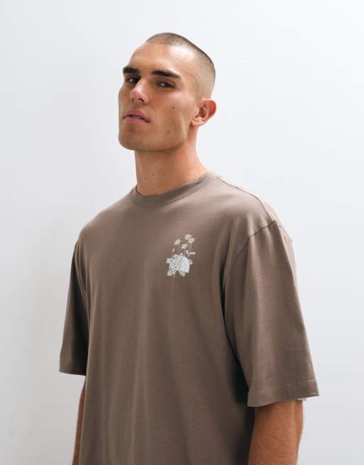 The North Face t-shirt oversize Flower Power couleur grenat, 5 de 5