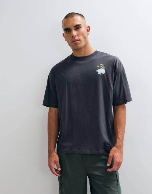 The North Face t-shirt oversize Flower Power grigia, 2 di 5