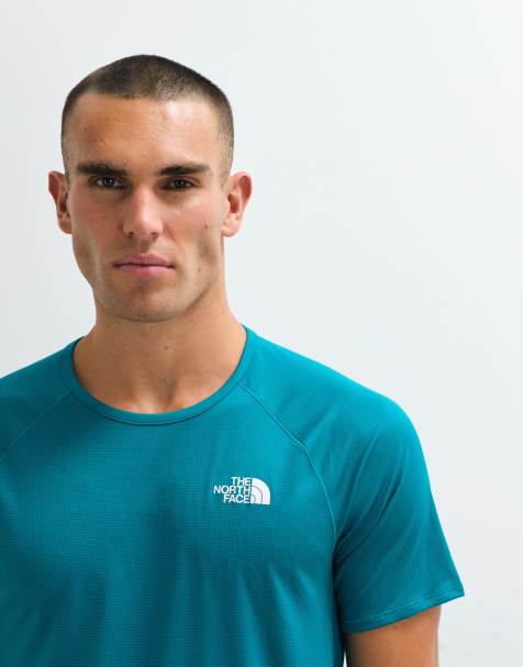 The North Face t-shirt Sunriser en bleu canard - view 1
