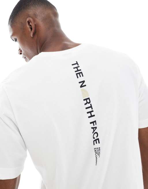 The North Face - T-shirt unisexe à logo vertical imprimé au dos - Blanc, 4 de 4