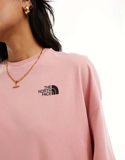 The North Face - T-shirtjurk met logo in roze, 3 van 4