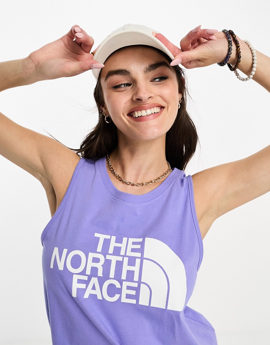 The North Face tank top in lilac with white detail-Purple
