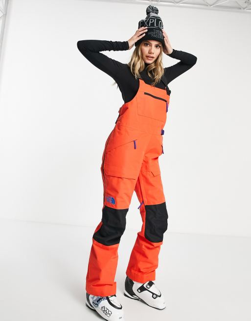 The North Face Team Kit ski bib in red