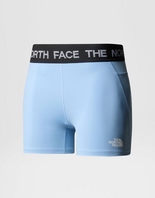 The North Face tech bootie tight shorts in steel blue