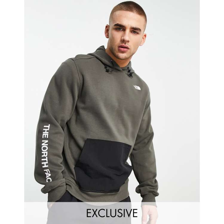 The North Face Graphic hoodie in gray Exclusive to ASOS