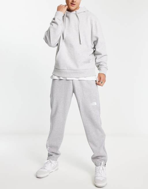 Light grey north sales face joggers