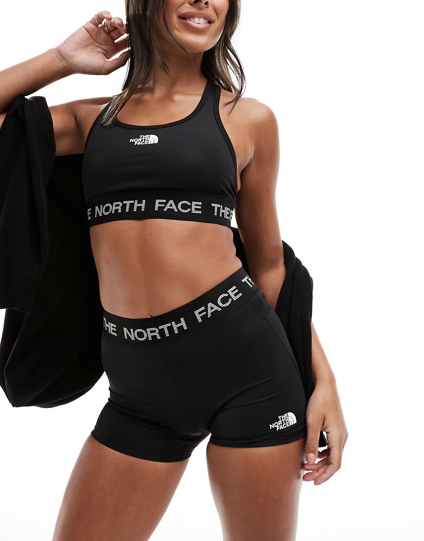 The North Face Tech logo bootie shorts in black