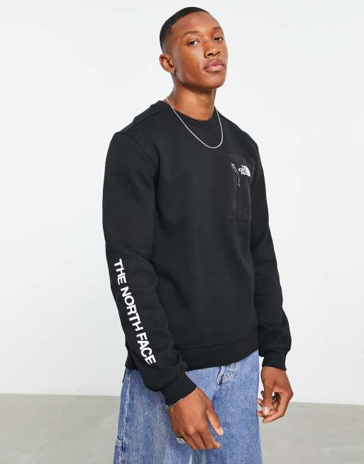 North face zip 2024 pocket crew sweatshirt