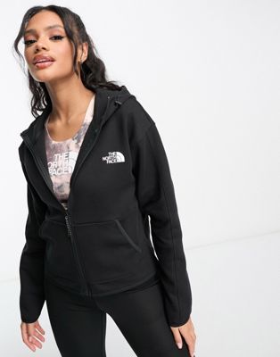 The North Face tech zip up hoodie in black
