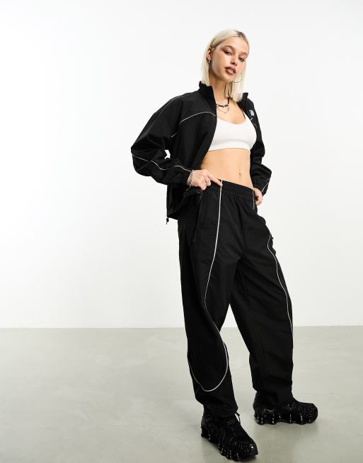 Black reflective sale track pants